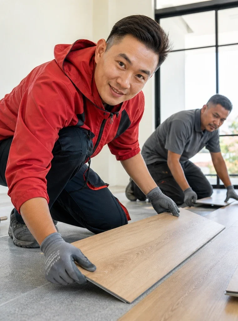 Summit World Resources Flooring(SWHOM Sdn Bhd) team of expert installers with years of experience